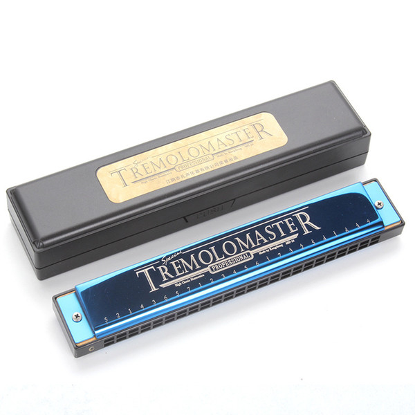 Beginner's Harmonica Quality Goods 24 Hole Tremolo C Adult Student Performance Students' Musical Instruments in Class Pupil's GIft