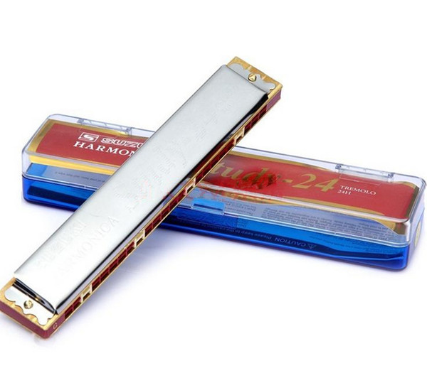 SUZUKI Study-24 Keys of Senior C Tremolo Harmonica Mouth Organ