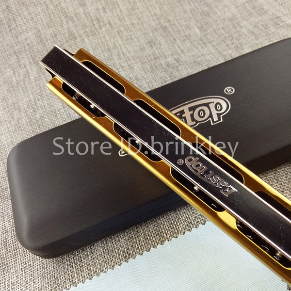 Wholesale! Hardcover EASTTOP East of the most harmonica 24 hole C silver (gold) professional playing harmonica,free shipping