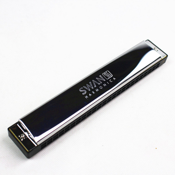 Best sales High Quality Tremolo Harmonica Swan C 24 Holes Harmonica Harp Mouth Organ Woodwind Instruments