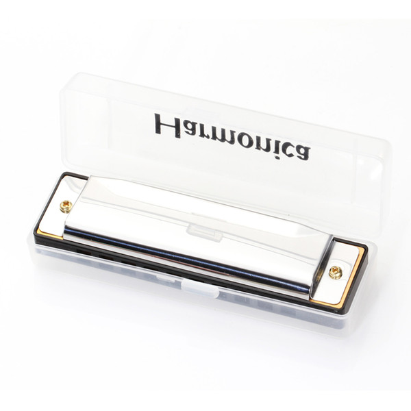 Silver Swan Harmonica 10 Hole Key of C Mouth Organ for Blues Rock Jazz Folk Harmonicas with Packaging Box