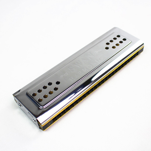 Both Sides Swan Harmonica Tremolo C And G Key 24 Holes Double Harmonica Harp Mouth Organ Woodwind Instruments