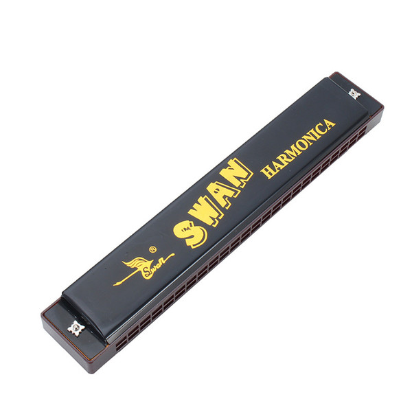 Swan 24 Holes Octave Harmonica Aluminum Body Aluminum Board Woodwind Musical Instrument Colorful Swan Harmonicas Accordions Harp