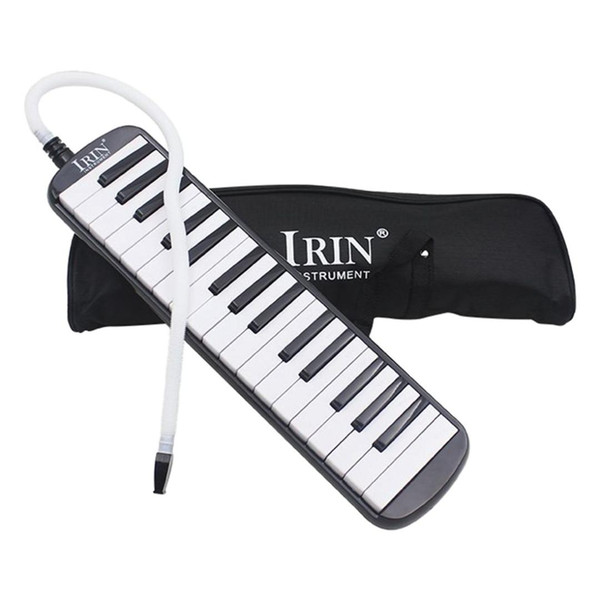 IRIN 1 set 32 Key Piano Style Melodica With Box Organ Accordion Mouth Piece Blow Key Board (Black)