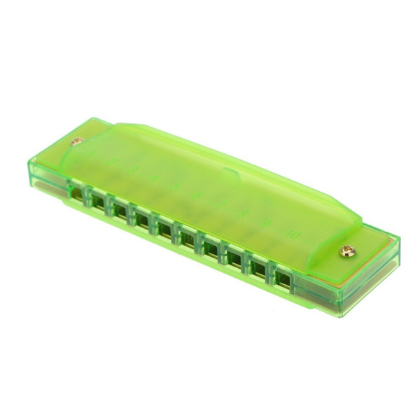 Fluorescent Mouth Organ Key of C Reed Instrument with Case Kid Musical Toy Green