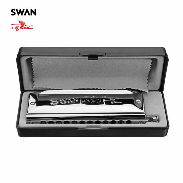 Swan Harmonicas SW1248-6 12 Holes 48 Tones Chromatic Harmonica Blues Jazz Rock Folk High End Professional Musical Instrument