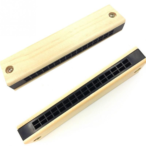 Best Sales High quality Educational Musical Wooden Harmonica Instrument Toy for Kids Children Gift Randomly Kid