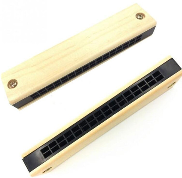 Hot Sale Educational Musical Wooden Harmonica Instrument Toy for Kids Children Gift Randomly Kid Free Shipping