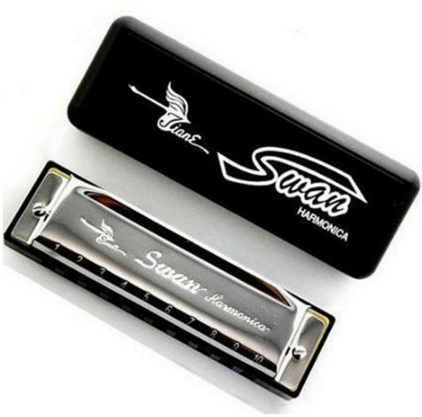 10 Holes Blues Harmonica Harmonicas C Key Gift For Music Learner Lover Beginner Free Shipping