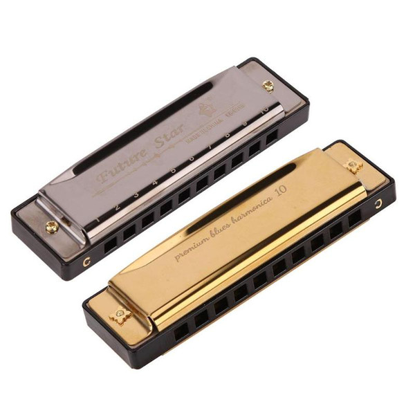 Harmonicas 10 Holes 20 Tone Key of C Blues Music Musical Instrument Mouth Ogan for Beginner Woodwind Instruments