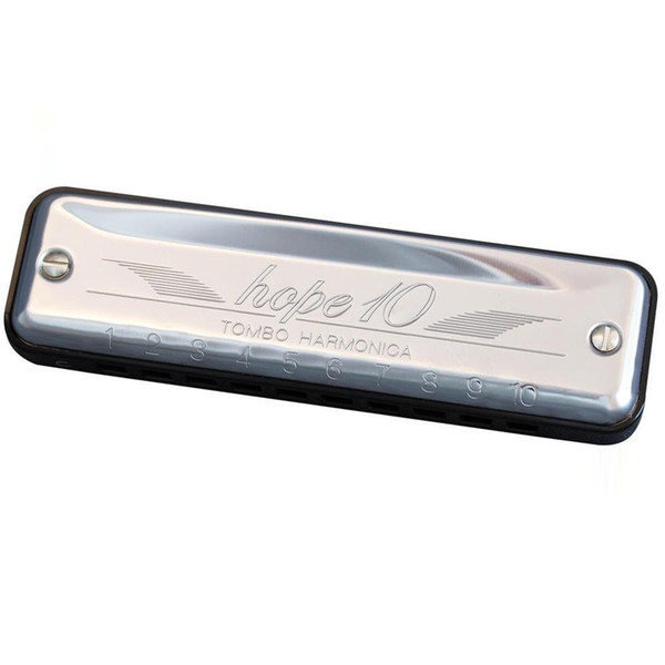 Tombo Harmonica Hope 10 Diatonic 10 Holes Blues Harp Mouth Organ ABS Key C Harmonica Musical Instruments Brass Japan Tombo 6610