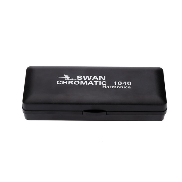 Chromatic Harmonica 10 Holes 40 Tones Key of C Silver with Exquisite Box