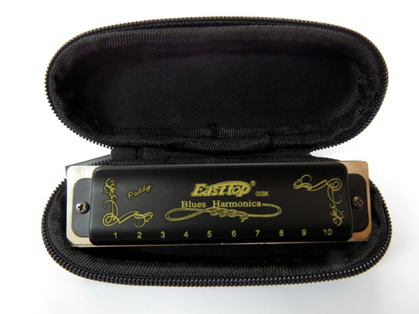 EASTTOP mouth organ T008K Blues harp,key of Paddy G, blues harp,10holes harmonica for beginner,player,gift