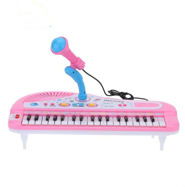 37 Keys Electone Mini Electronic Keyboard Musical Toy with Microphone Educational Electronic Piano Toy for Children Kids Babies