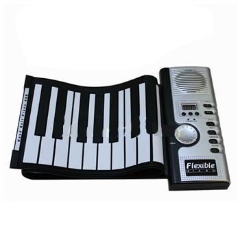 Portable 61 Keys Electronic Digital Roll Up Roll-Up MIDI Soft Piano Keyboard