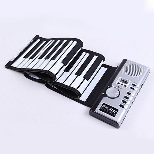 Flexible Synthesizer Hand Roll up Roll-Up USB Soft Portable Electronic Piano Keyboard 61 Keys MIDI Build in Speaker with CE free shipping