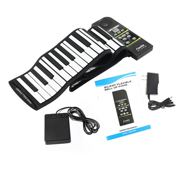 88 Keys Electronic Piano Midi Keyboard Silicon Roll Up Piano MIDI Keyboard with Loud Speaker