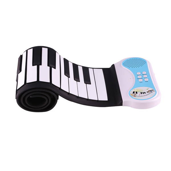 MMFC-Professional 49 Keys Silicon Flexible Hand Roll Up Piano Portable Electronic Keyboard Organ Musical Instrument Gift for C