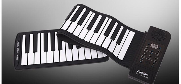 Hand roll piano 61 key folding piano thickening with hand portable roll piano entry beginner keyboard