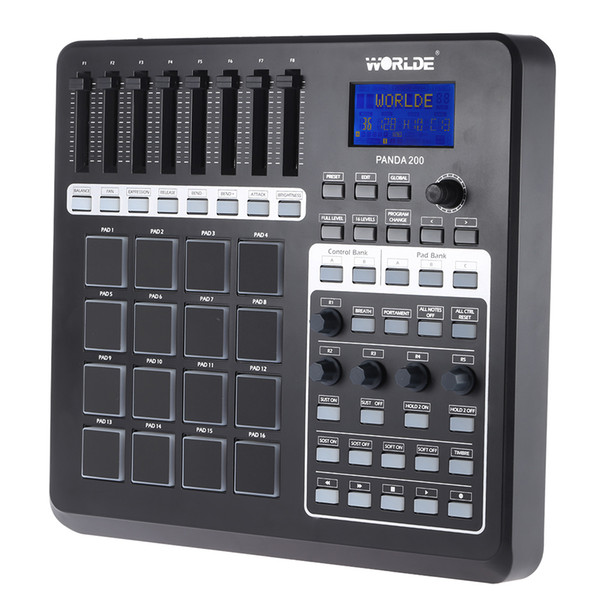 Portable USB MIDI Controller Keyboard mini MIDI Pad Controller 16 Drum Pads with USB Cable