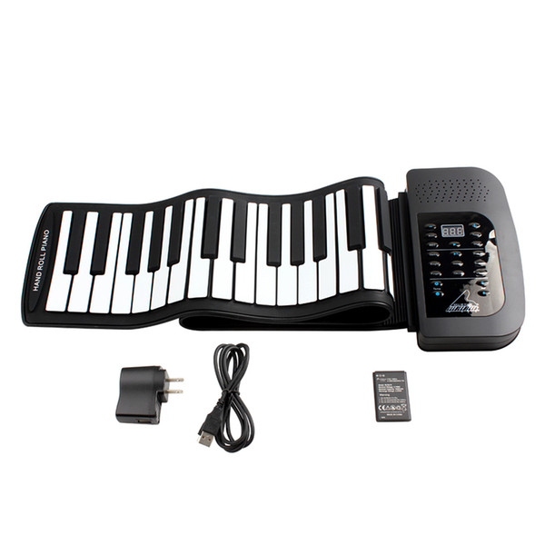 Digital Rechargeable Electronic organ 61Keys 128 Tones Fold profession Electronic organ Roll Up Piano