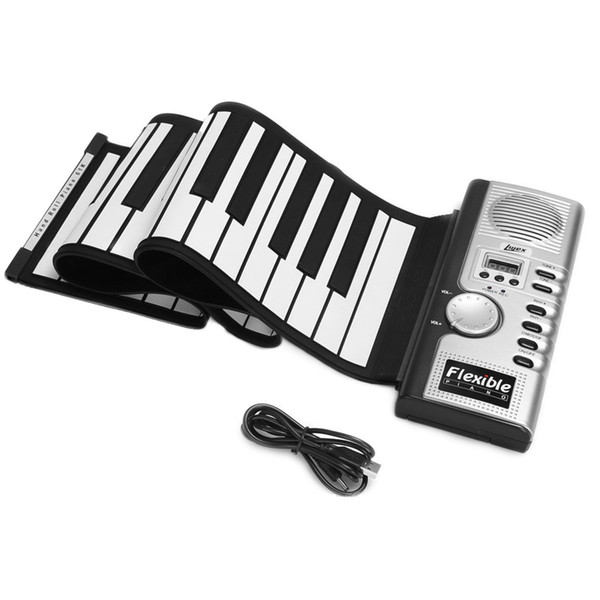 Keyboard Digital Foldable Electric 61 Keys Children Roll Up Flexible Silicone Soft Piano