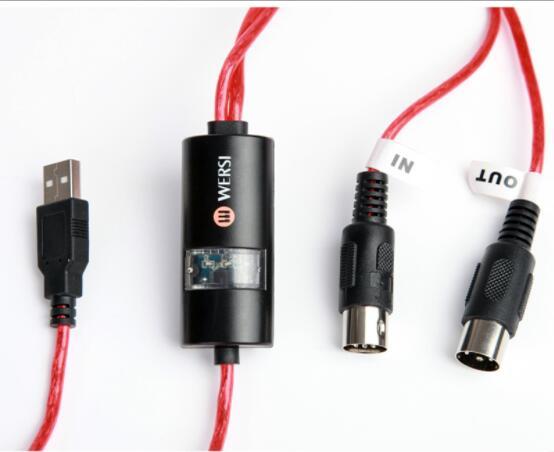 2019 WERSI USB MIDI cable MidiPort midi cable Electric piano electronic drum music editing line