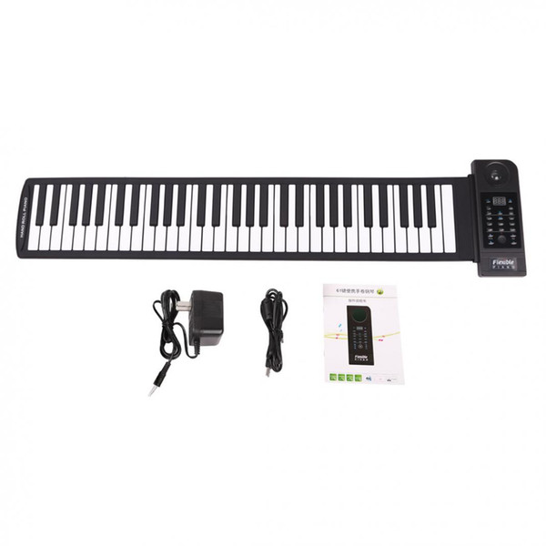 KONIX Fold Electronic organ PU61S Digital Display 61Keys 128 Tones Electronic Roll Up Piano Built-in Speaker
