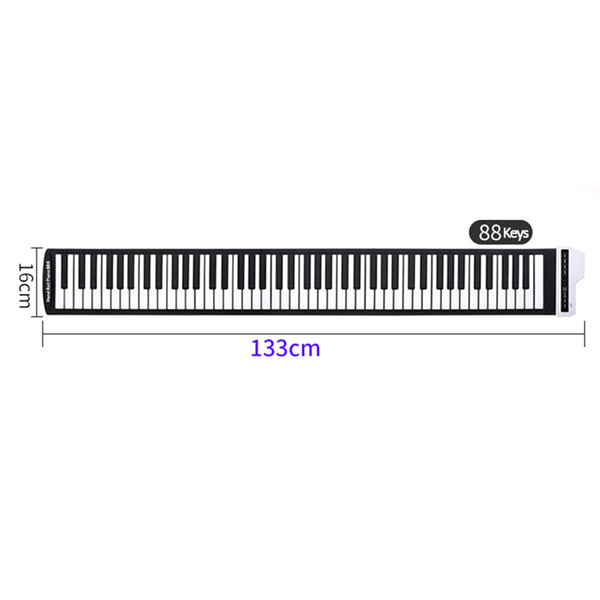 HiFing 88 Key Flexible Portable MIDI Keyboard Roll Up Piano Foldable Silicon Electronic Piano Keyboard for Beginner Rechargeable