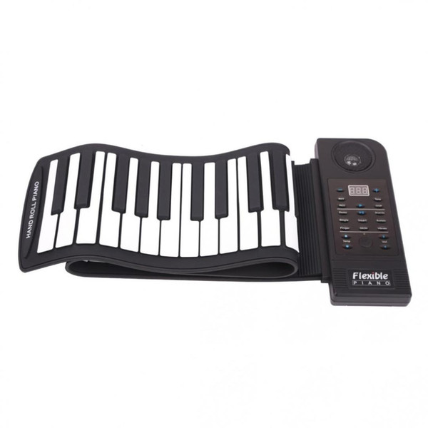 KONIX PU88M 88 Keys MIDI 128 Tones Electronic Organ Roll Up Folding Piano Built-in Speaker for Kids Support Multi-language