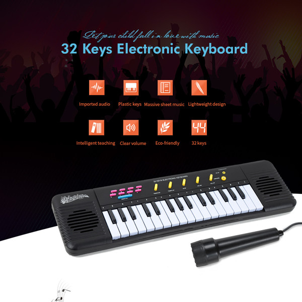 Children 32 Keys Electronic Organ Keyboard Toy With Mini Microphone Musical Instruments Electronic Piano