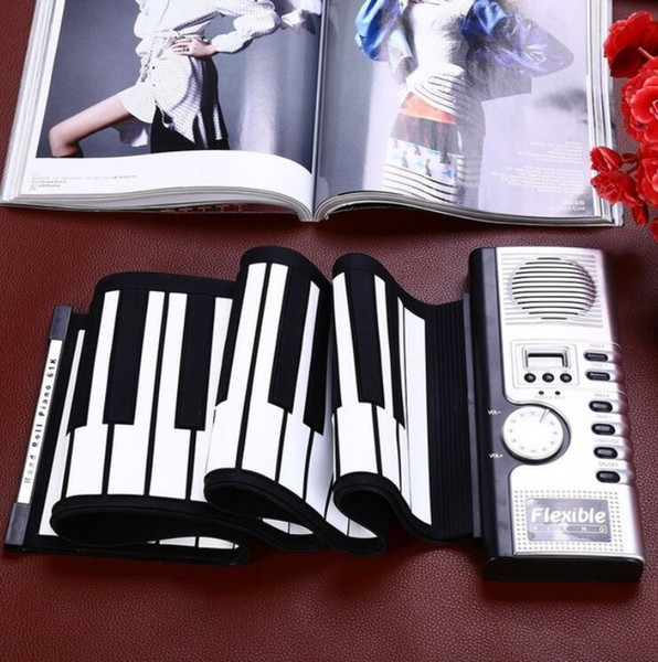 Hot Sale Portable Flexible 61 Keys Silicone MIDI Digital Soft Keyboard Piano Flexible Electronic Roll Up Piano