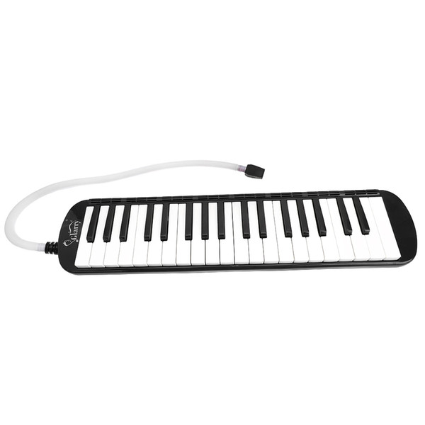Portable 37 Key entry-level Melodica with Mouthpiece Hose Bag for students beginners children mouth organ Black