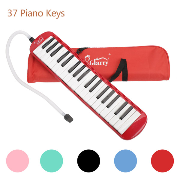 Portable 37 Key Melodica with Mouthpiece & Hose & Bag for Student Class Children Toys Musical Instruments Free Reed
