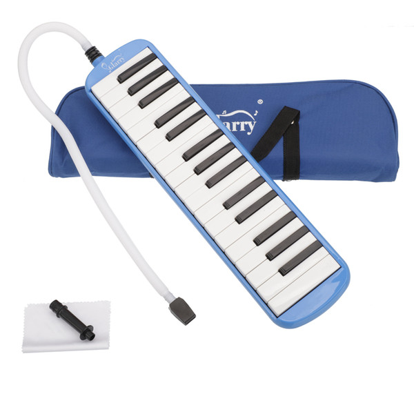 32 Key Melodica with Blowpipe & Blow Pipe for Student Harmonica Children Toys Musical Instruments Blue