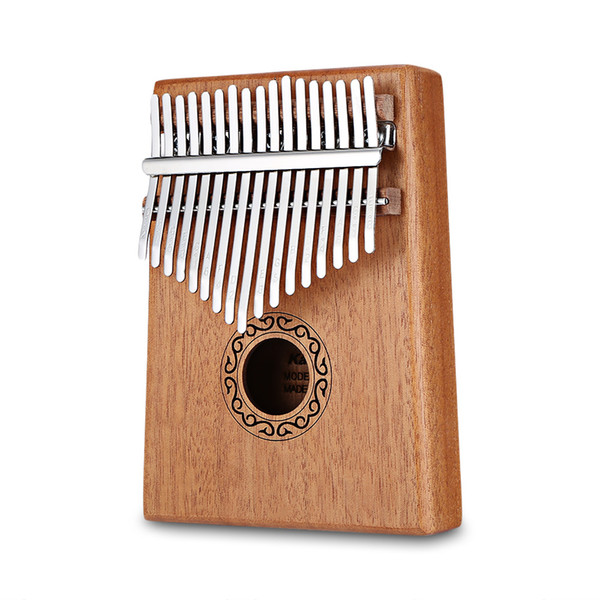 B - 17T 17 Keys Kalimba Thumb Piano High-Quality Wood Mahogany Body Musical Instrument With Learning Book Tune Hammer
