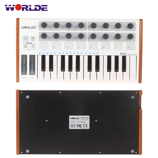 Ultra-Portable Mini Professional 25-Key USB MIDI Drum Pad and Keyboard Controller