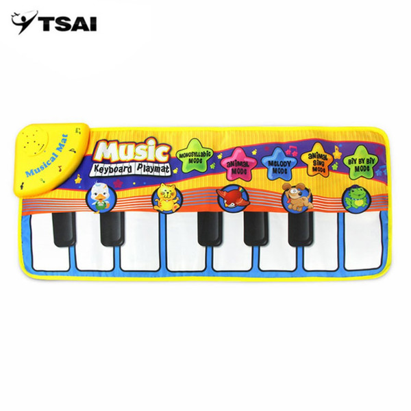 Multifunctional Kids Informative Educational Musical Toys Innovative Musical Kid Piano Play Mat with Lovely Animal Pattern