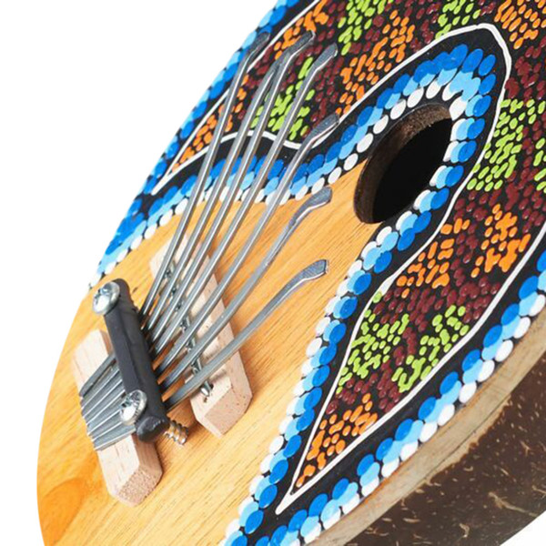 Kalimba Thumb Piano 7 Keys Tunable Coconut Shell Painted Musical Instrument Tunable Coconut Shell Painted Musical Instrument wholesale