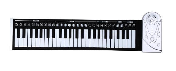 Portable 49 Keys Flexible Roll Up Piano Electronic Soft Keyboard Piano Silicone Rubber Keyboard ABS Plastic