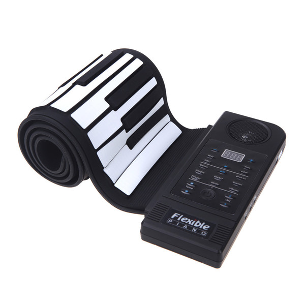 New Flexible Piano 61 Keys Electronic Piano Keyboard Silicon Roll Up Piano Sustain Function USB Port with Loud Speaker(US plug
