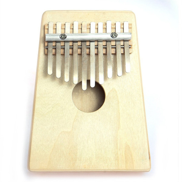 1PCS 10 Key Finger Thumb Finger Piano Pocket Size Light Yellow Keyboard Marimba Wood Musical Instrument Free shipping