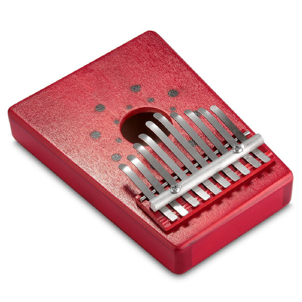 Top Quality Promotions Red 10Keys Kalimba Thumb Piano Traditional Musical Instrument Portable Great Gift Drop Shipping