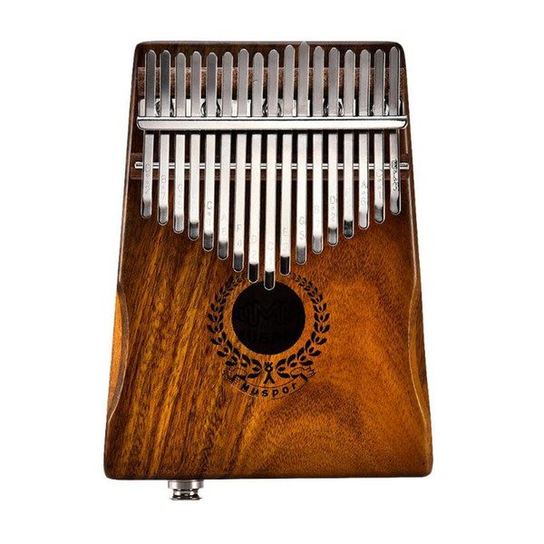 Muspor 17 Key EQ Kalimba Africa Thumb Piano Acacia Electric Pickup Keyboard