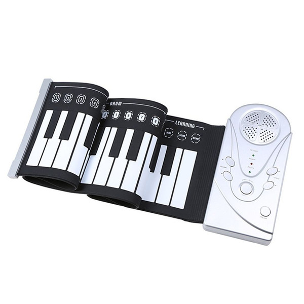 49 key speaker hand roll electronic piano portable folding electronic soft keyboard roll up the piano