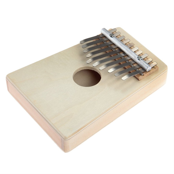 10 Keys Kalimba Mbira Likembe Sanza Thumb Piano Pine Light Yellow Instrument Hot Selling