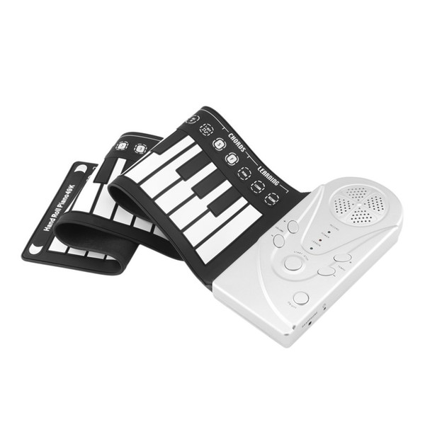 2018 Hot 49 Keys Digital Keyboard Piano Hand Roll Up Electronic Piano Pad With Speakers Flexible Silicone Gift For Kids Student