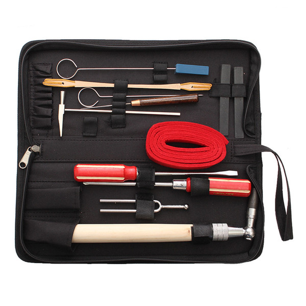 wholesale 13pcs/Set Piano Tuning Maintenance Tools Kit with Case For Piano Musical Instruments Parts Accessories