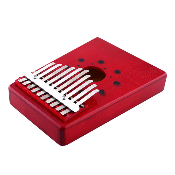 1pcs Red 10Keys Kalimba Thumb Piano Traditional Musical Instrument Portable Great Gift Drop Shipping