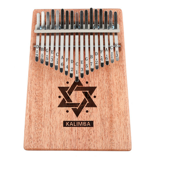 17 Key Kalimba Mahogany African Thumb Piano Finger Percussion Mbira Natural Keyboard Musical Instrument Marimba Solid Wood